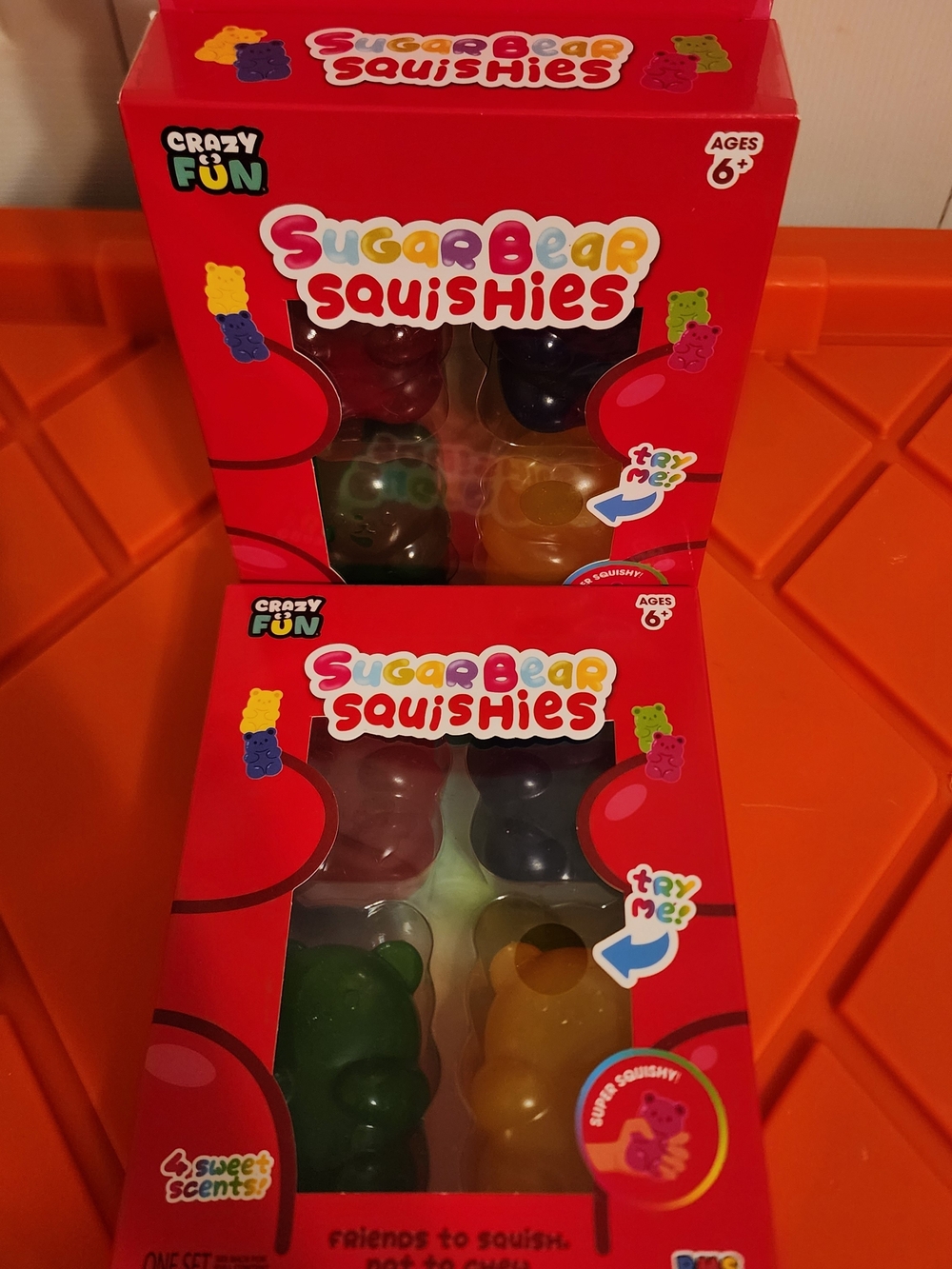 2 Boxes Of Sugar Bear Squishies - Multicolor Soft Toy Set